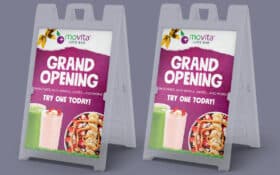 Movita Grand Opening - A-Frame Inserts