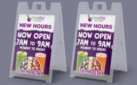 Movita Store Hours - A-Frame Inserts