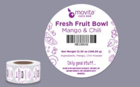 Movita Fruit Bowl Mango & Chili Labels