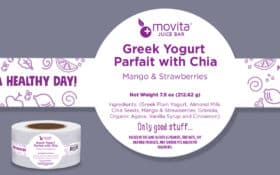 Movita Parfait Mango & Strawberries Labels