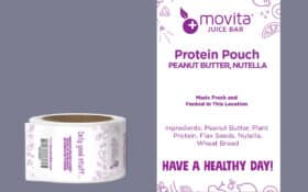 Movita Pouch Peanut Butter, Nutella Labels