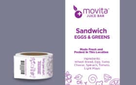 Movita Sandwich Eggs & Greens Labels