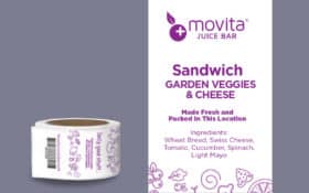 Movita Sandwich Garden Veggies & Cheese Labels