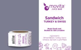 Movita Sandwich Turkey & Swiss Labels